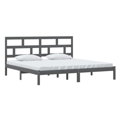 Bed Frame | Grey | Solid Pine Wood | Double | Classic/Traditional