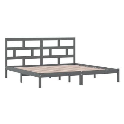 Bed Frame | Grey | Solid Pine Wood | Double | Classic/Traditional