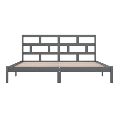 Bed Frame | Grey | Solid Pine Wood | Double | Classic/Traditional