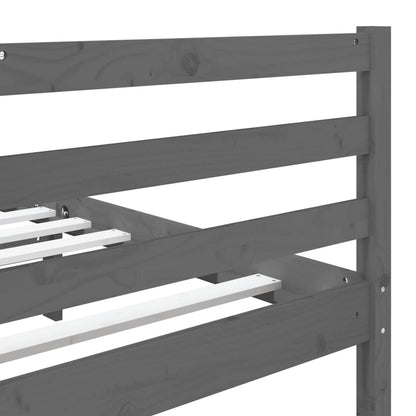 3101265 vidaXL Bed Frame without Mattress Grey Solid Wood 140x190 cm (810412+814196)