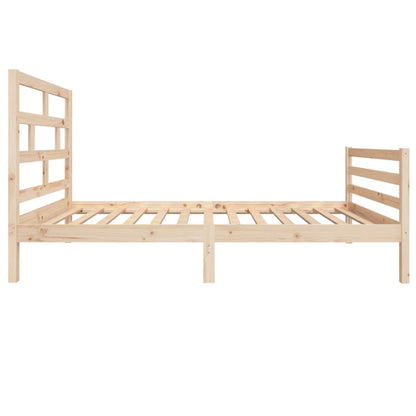 Bed Frame | Natural wood | Solid pine wood | Single | Durable | Bed Frame