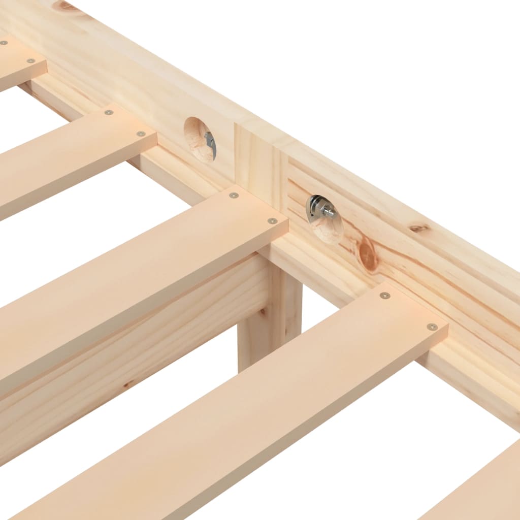 Bed Frame | Natural wood | Solid pine wood | Single | Durable | Bed Frame