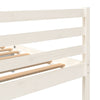 Bed Frame without Mattress White Solid Wood King Size