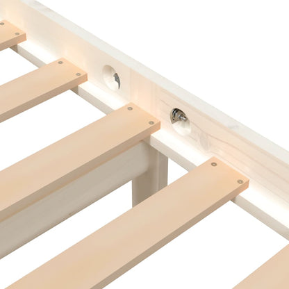 Bed Frame | White | Solid Pine Wood | Double | Durable | Bed Frame