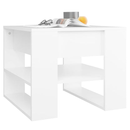 Coffee Table White 21.9"x21.7"x17.7" Engineered Wood
