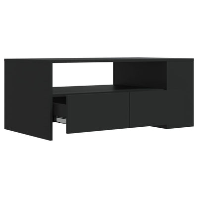 Coffee Table Black 102x55x42 cm Engineered Wood