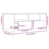 Coffee Table Black 102x55x42 cm Engineered Wood