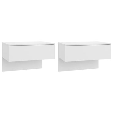 Wall-mounted Bedside Cabinets 2 pcs White