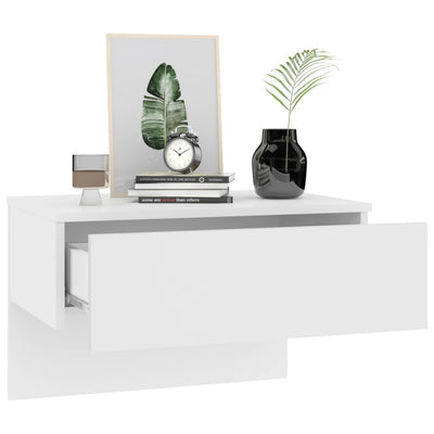 Wall-mounted Bedside Cabinets 2 pcs White