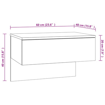 Wall-mounted Bedside Cabinets 2 pcs White