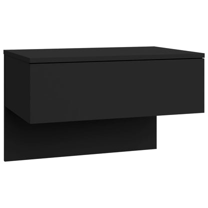 Wall-mounted Bedside Cabinet Black