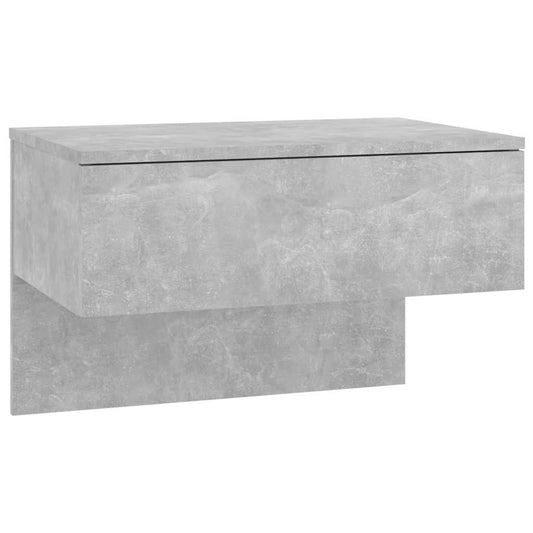 Wall-mounted Bedside Cabinet | Concrete grey | Engineered wood | Standard