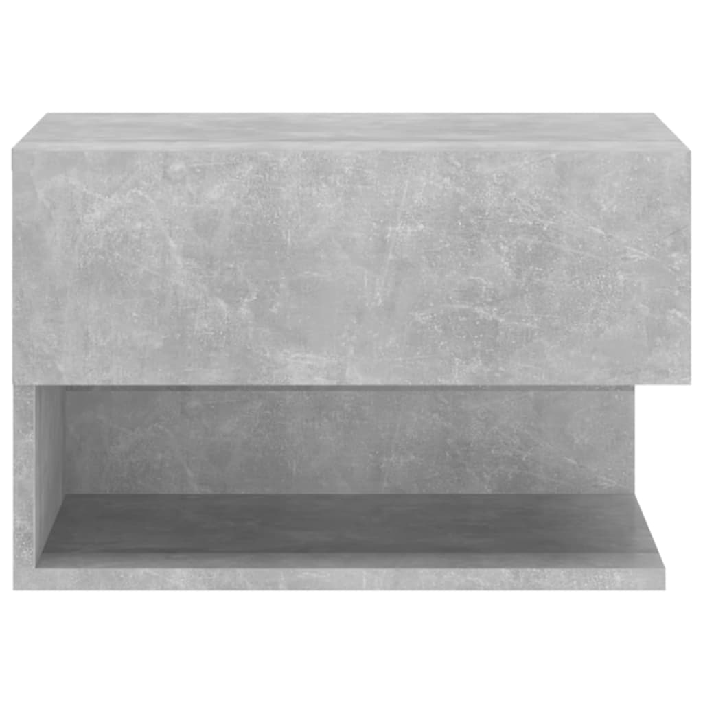 Wall-mounted Bedside Cabinet Concrete Grey