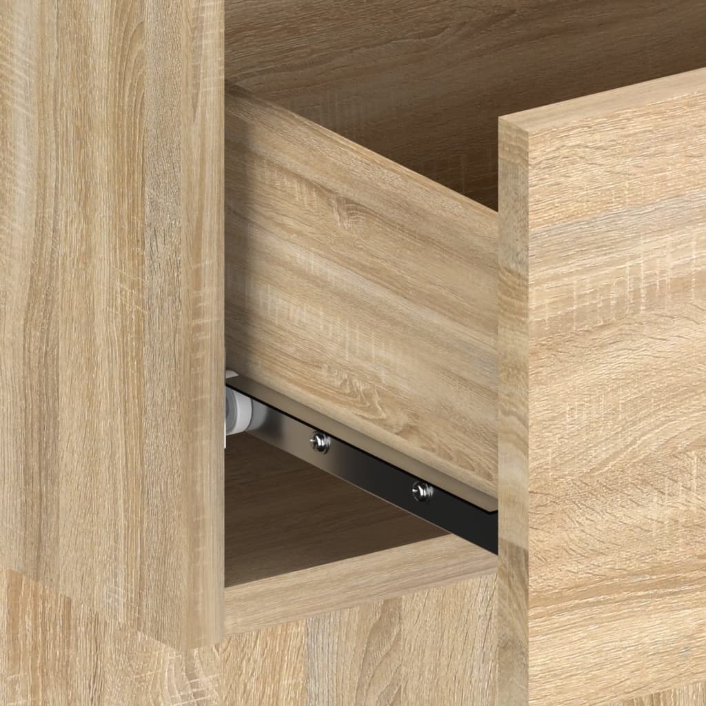 Wall-mounted Bedside Cabinet Sonoma Oak