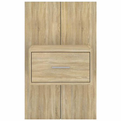 810978 vidaXL Wall-mounted Bedside Cabinets 2 pcs Sonoma Oak