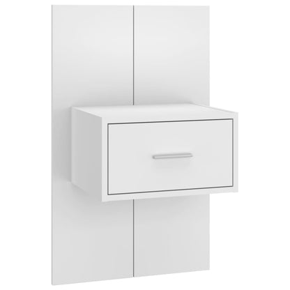 Wall-mounted Bedside Cabinet High Gloss White