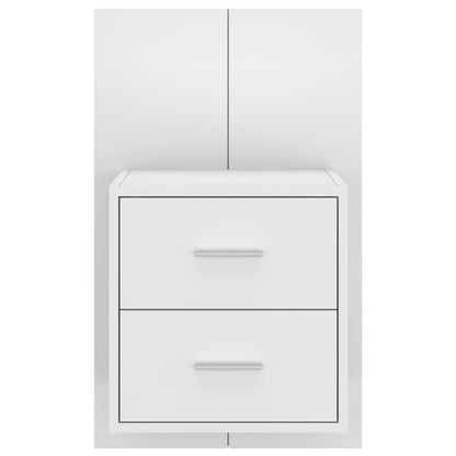 Wall-mounted Bedside Cabinets 2 pcs White