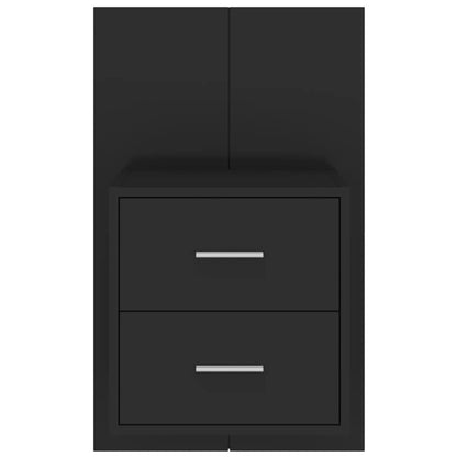 Wall-mounted Bedside Cabinet Black