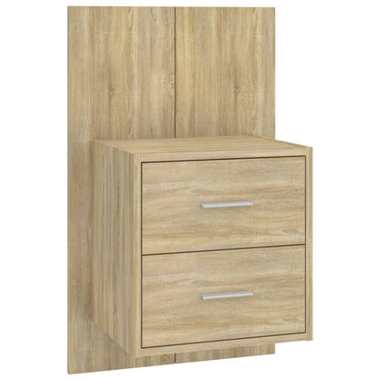 Wall-mounted Bedside Cabinets 2 pcs Sonoma Oak