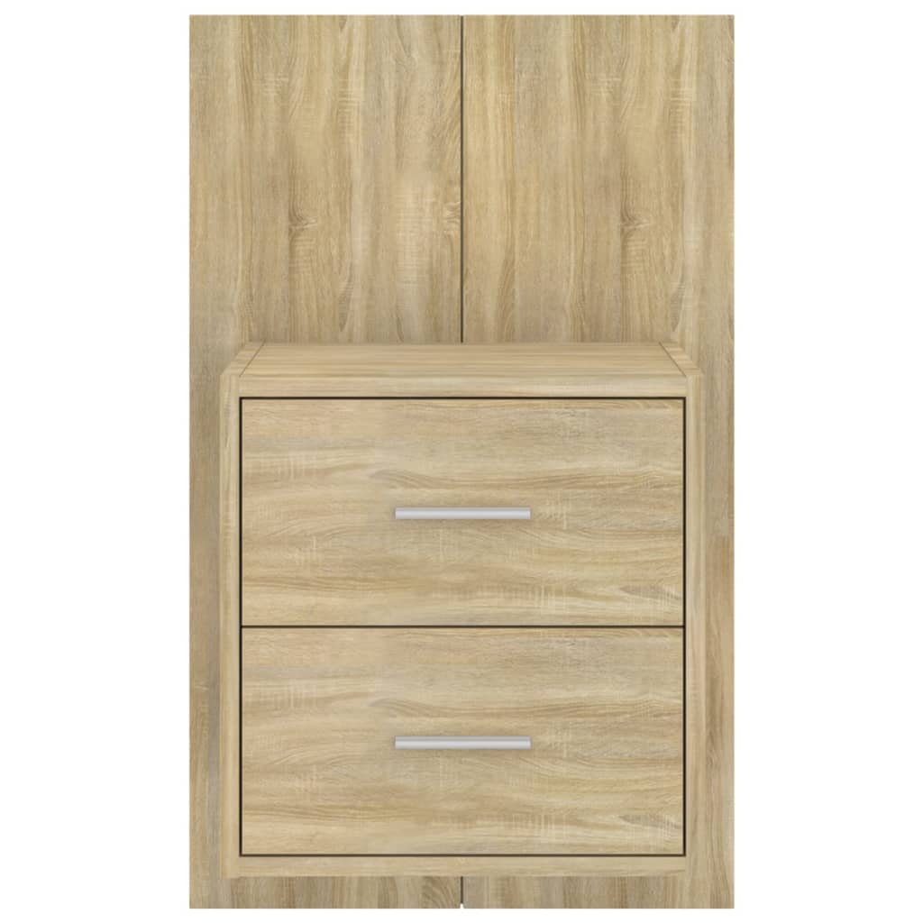 Wall-mounted Bedside Cabinets 2 pcs Sonoma Oak
