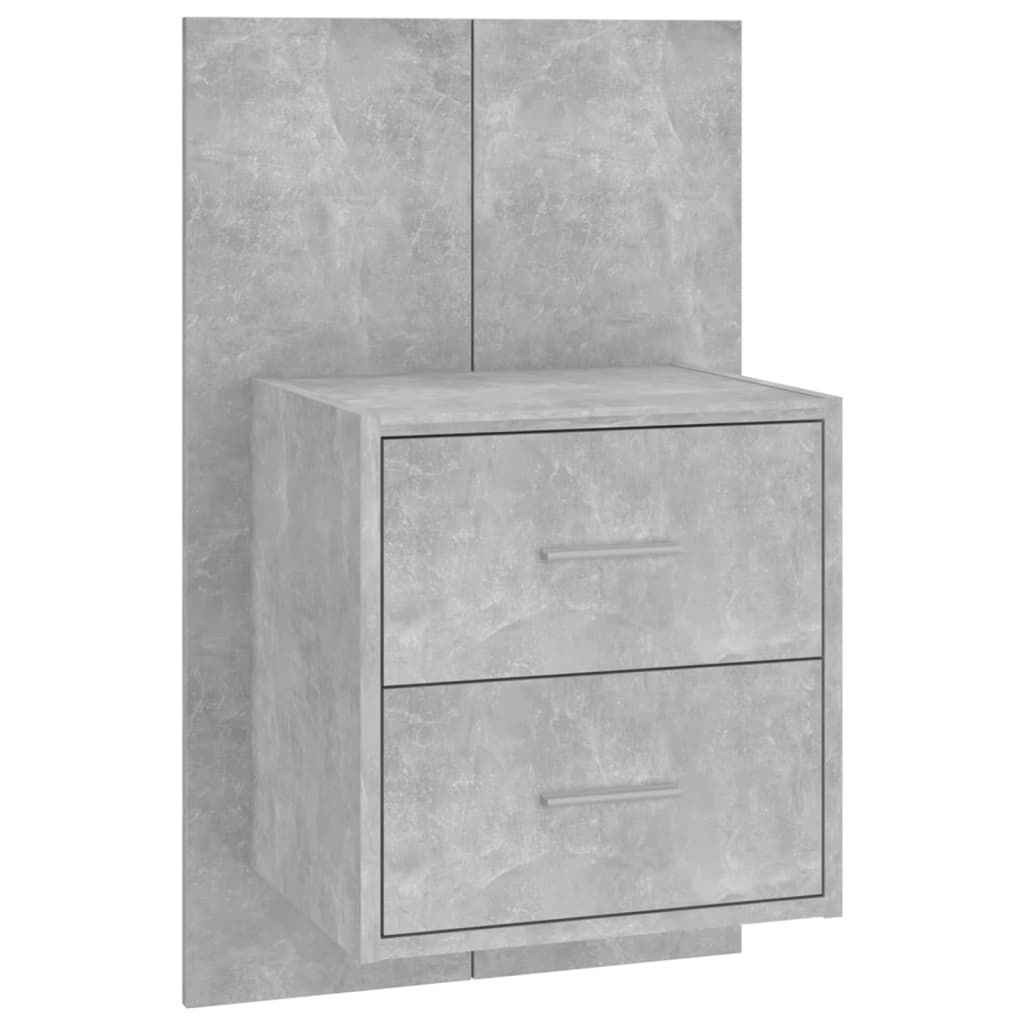 Wall-mounted Bedside Cabinet Concrete Grey