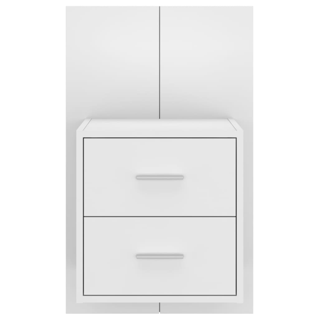 Wall-mounted Bedside Cabinet High Gloss White