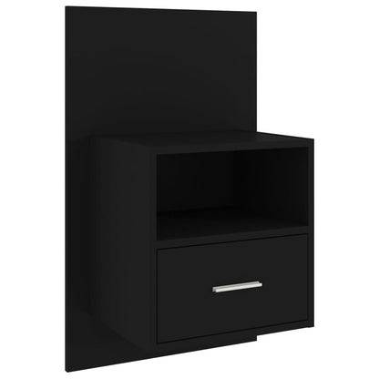 Wall-mounted Bedside Cabinet Black