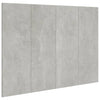 Bed Headboard Concrete Grey 120x1.5x80 cm Engineered Wood