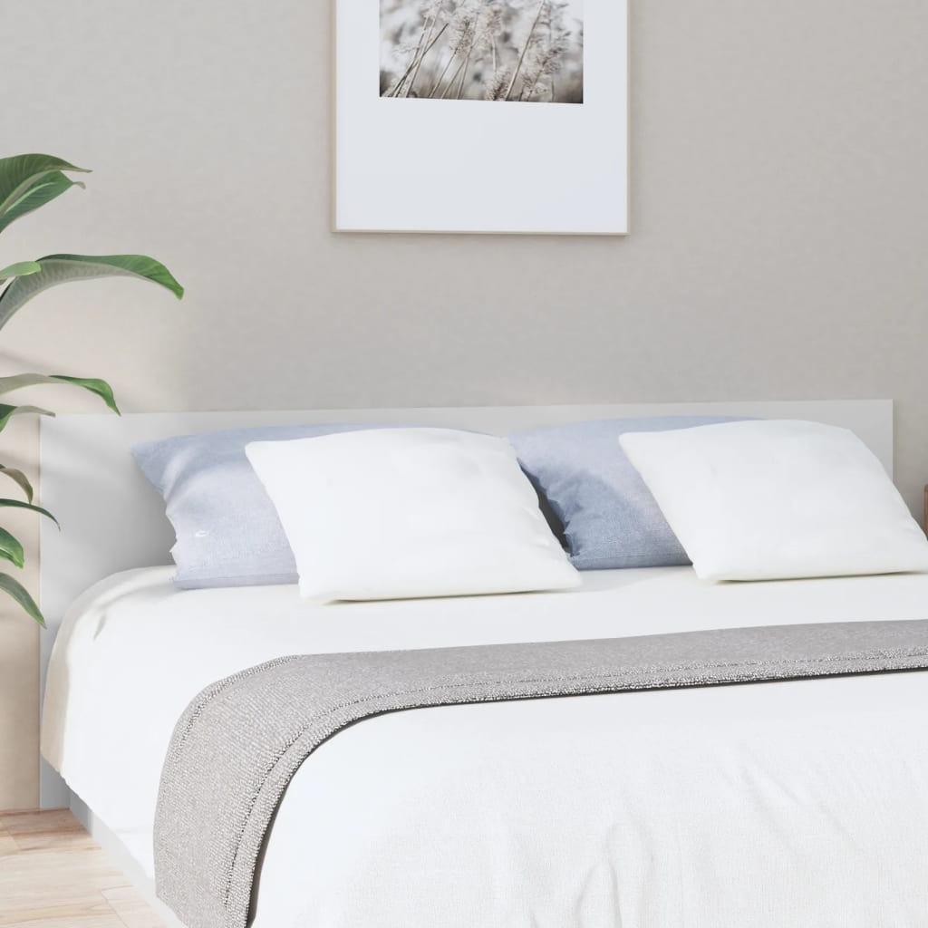 811043 vidaXL Bed Headboard White 200x1,5x80 cm Engineered Wood