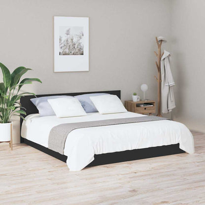 811044 vidaXL Bed Headboard Black 200x1,5x80 cm Engineered Wood