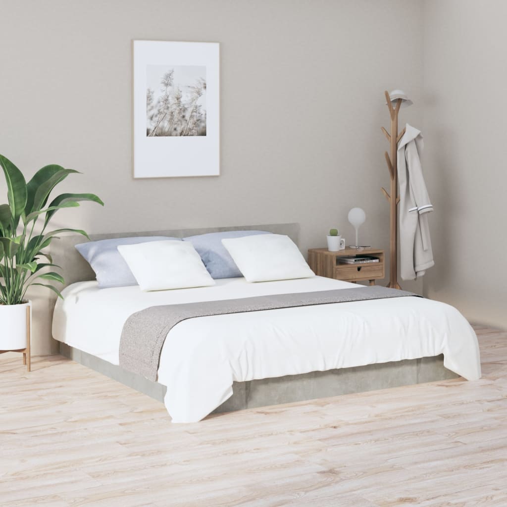 811047 vidaXL Bed Headboard Concrete Grey 200x1,5x80 cm Engineered Wood