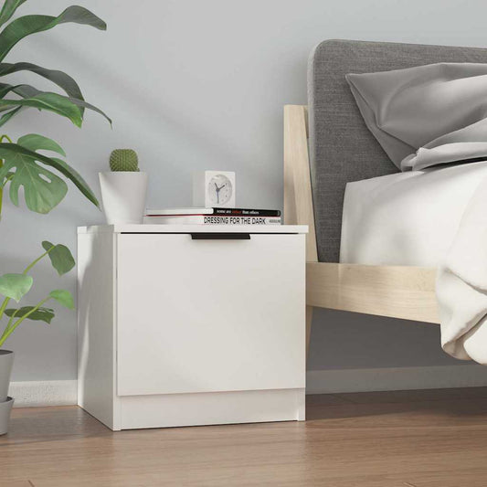 811196 vidaXL Bedside Cabinet White 40x39x40 cm