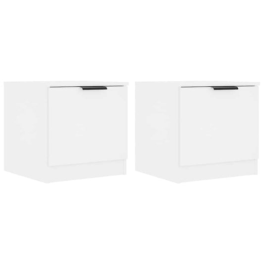 811197 vidaXL Bedside Cabinets 2 pcs White 40x39x40 cm