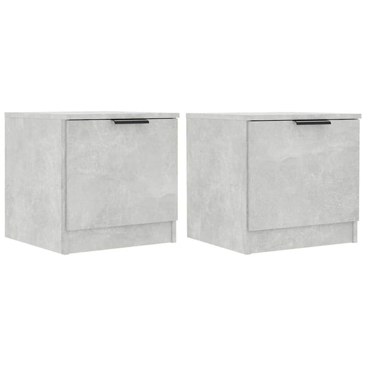 Bedside Cabinets 2 pcs Concrete Grey 40x39x40 cm