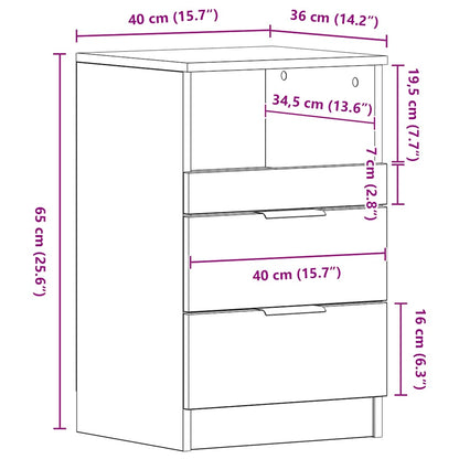 Bedside Cabinets 2 pcs Concrete Grey Engineered Wood