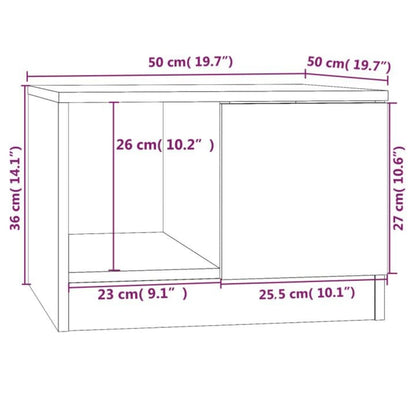 Coffee Table Concrete Grey 50x50x36 cm Engineered Wood