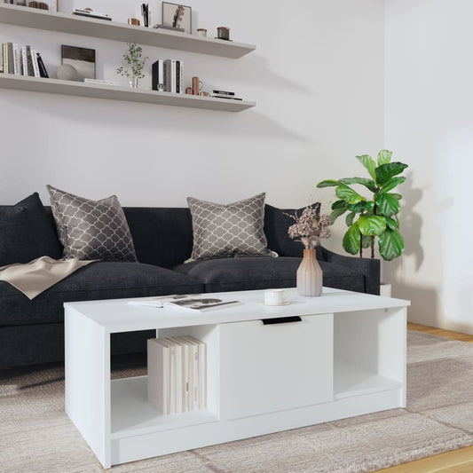 Coffee Table | White | Engineered wood | 102x50x36 cm | Coffee Table