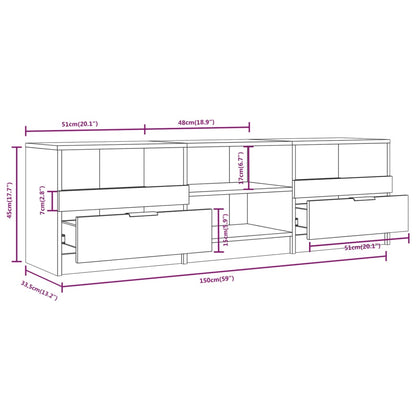 TV Cabinet | Concrete Grey | Engineered Wood | Medium | TV Stand