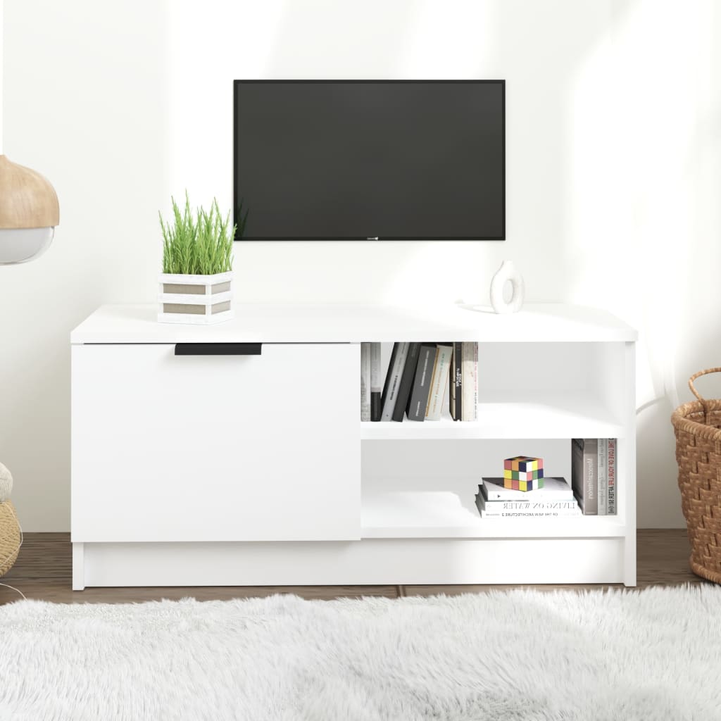 TV Cabinet White 80x35x36,5 cm Engineered Wood