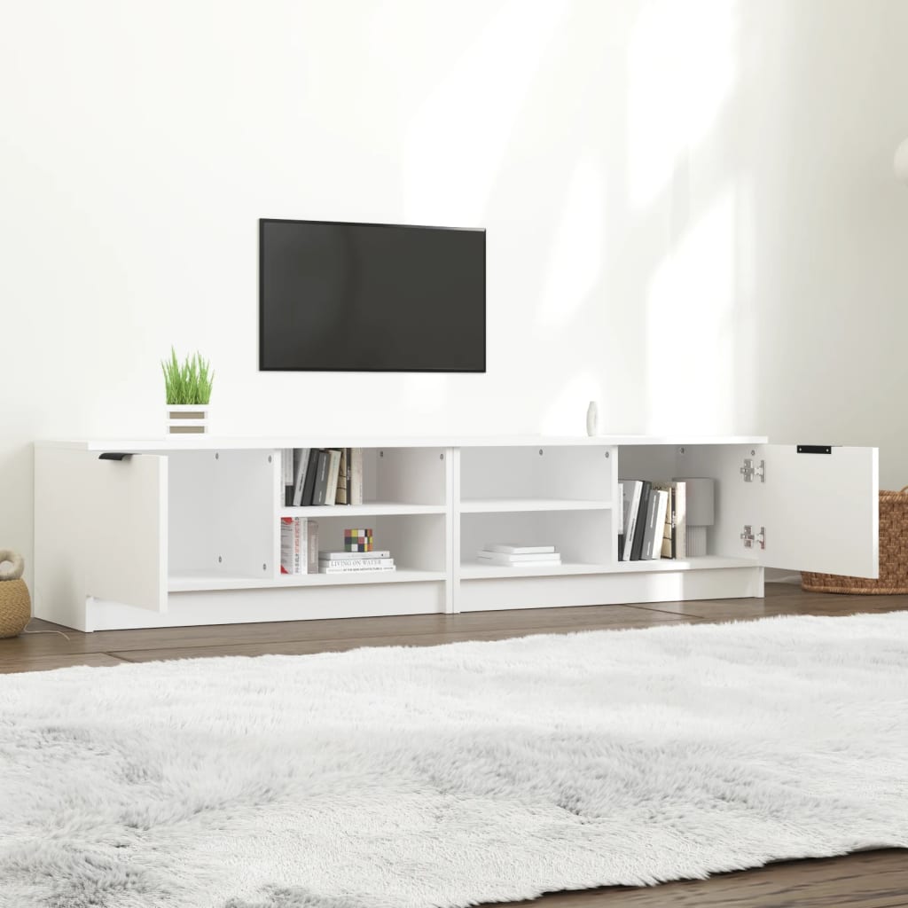 2 Piece TV Cabinet Set White 80x35x36,5 cm Engineered Wood