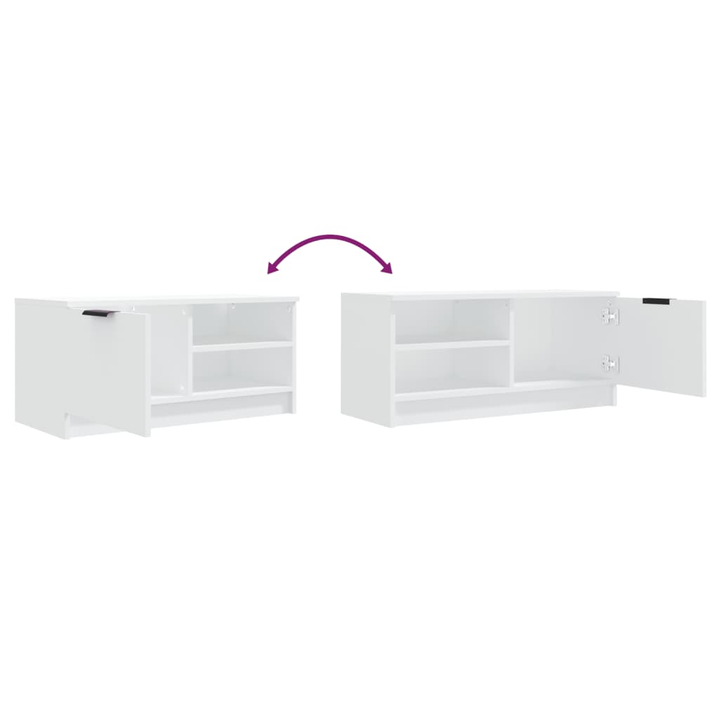 2 Piece TV Cabinet Set White 80x35x36,5 cm Engineered Wood
