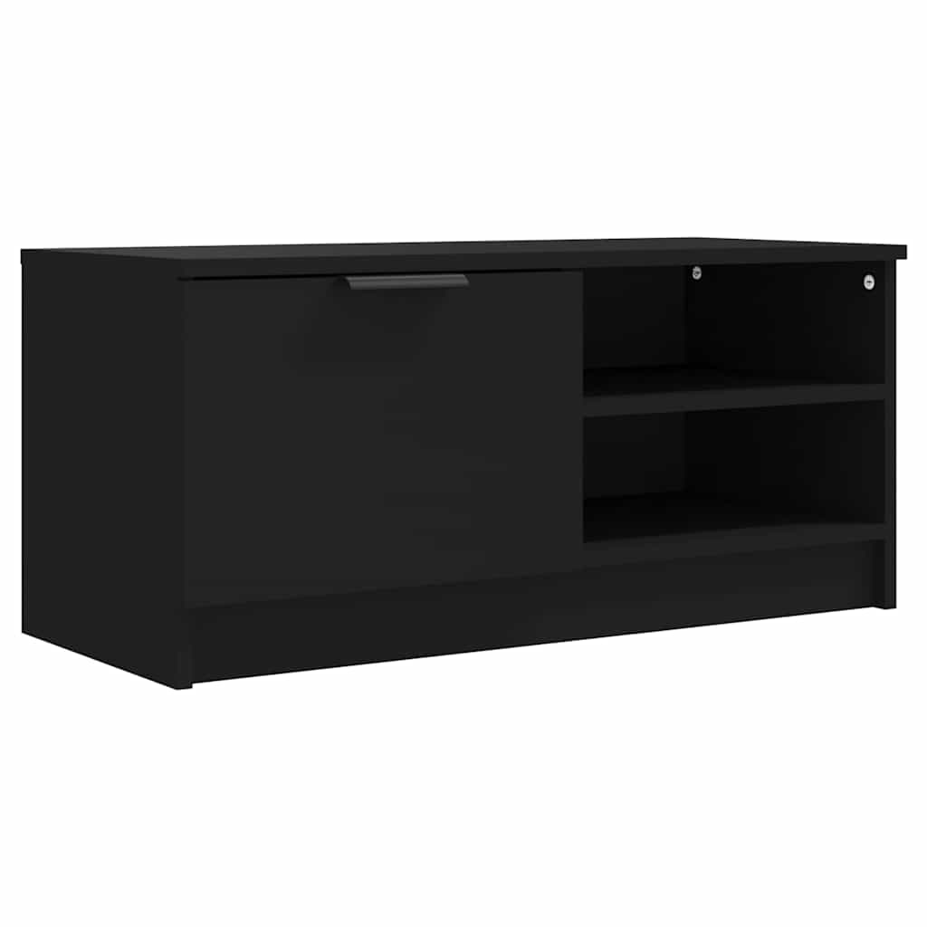 2 Piece TV Cabinet Set Black 80x35x36,5 cm Engineered Wood