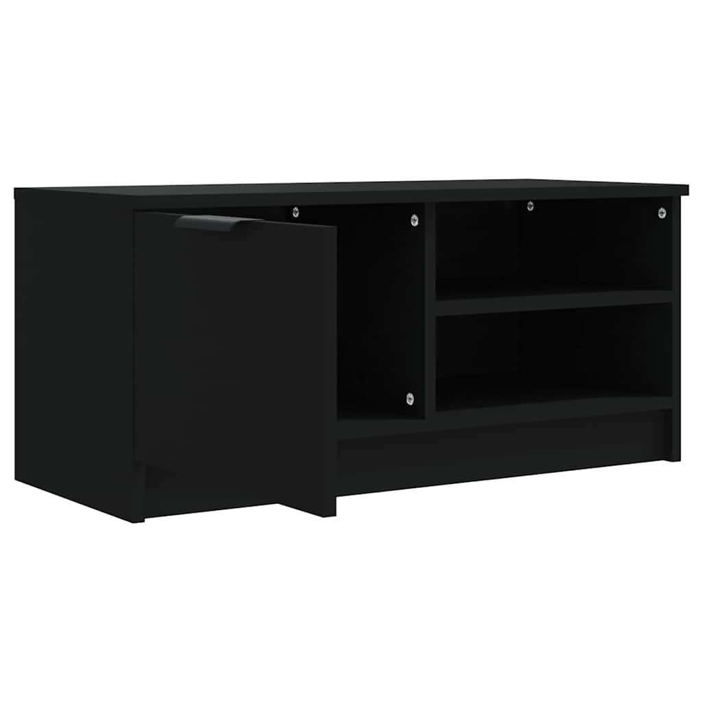 2 Piece TV Cabinet Set Black 80x35x36,5 cm Engineered Wood