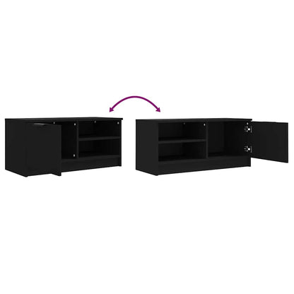 2 Piece TV Cabinet Set Black 80x35x36,5 cm Engineered Wood