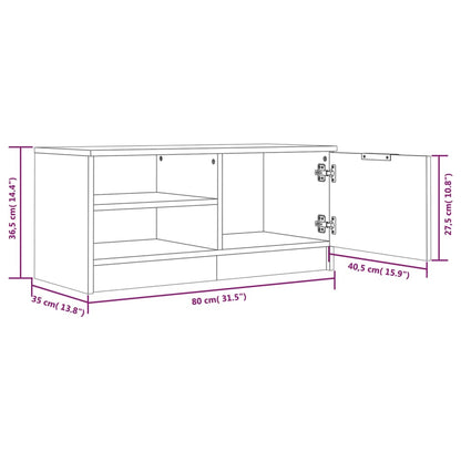 TV Cabinet Sonoma Oak 80x35x36,5 cm Engineered Wood