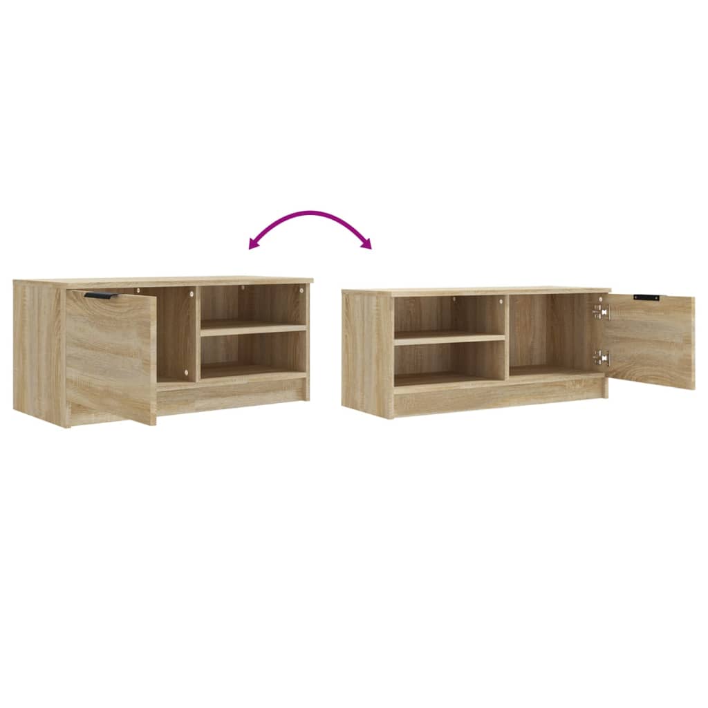 2 Piece TV Cabinet Set Sonoma Oak 80x35x36,5 cm Engineered Wood