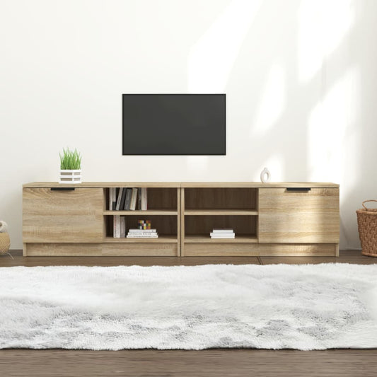 2 Piece TV Cabinet Set Sonoma Oak 80x35x36,5 cm Engineered Wood