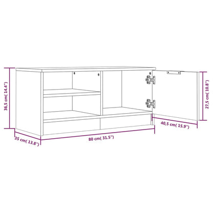 TV Cabinet Concrete Grey 80x35x36,5 cm Engineered Wood
