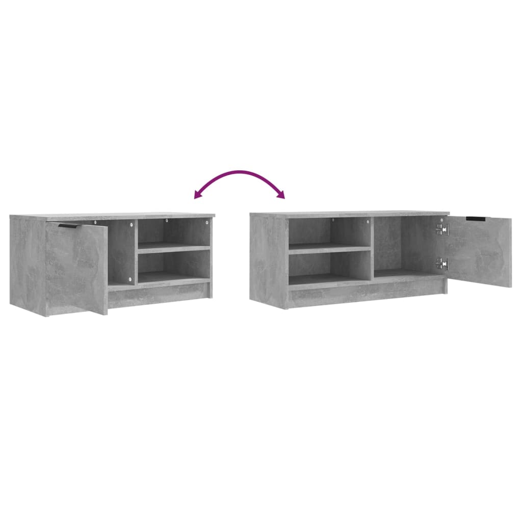 2 Piece TV Cabinet Set Concrete Grey 80x35x36,5 cm Engineered Wood