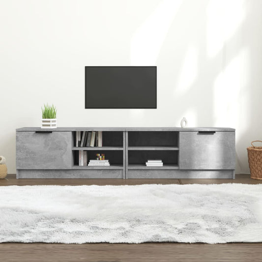 2 Piece TV Cabinet Set Concrete Grey 80x35x36,5 cm Engineered Wood